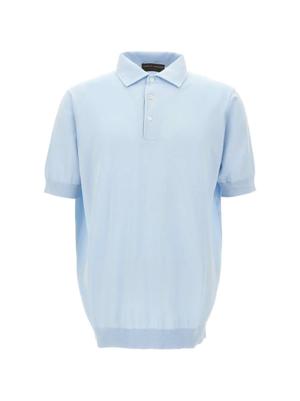 Filippo De Laurentiis cotton-crepe short-sleeve polo shirt - Blau