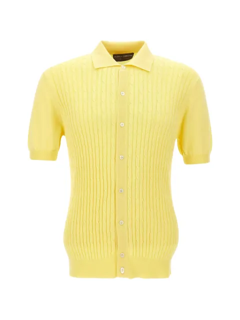 Filippo De Laurentiis cable-knit button-up shirt