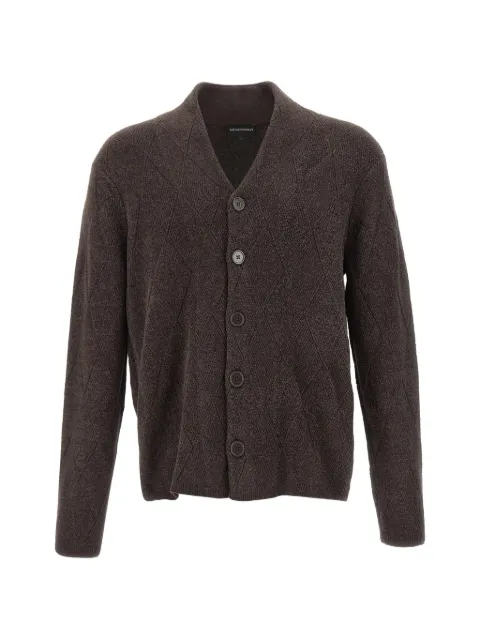 Emporio Armani textured-knit cardigan