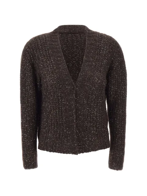 kaos sequin-embellished open-knit cardigan