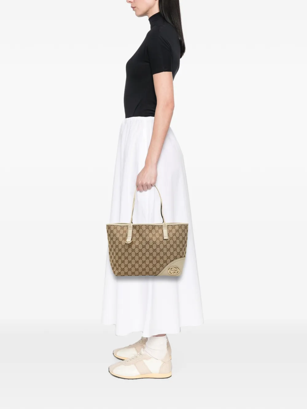 Gucci Pre-Owned 2000-2015 GG Canvas New Britt tote bag - Nude