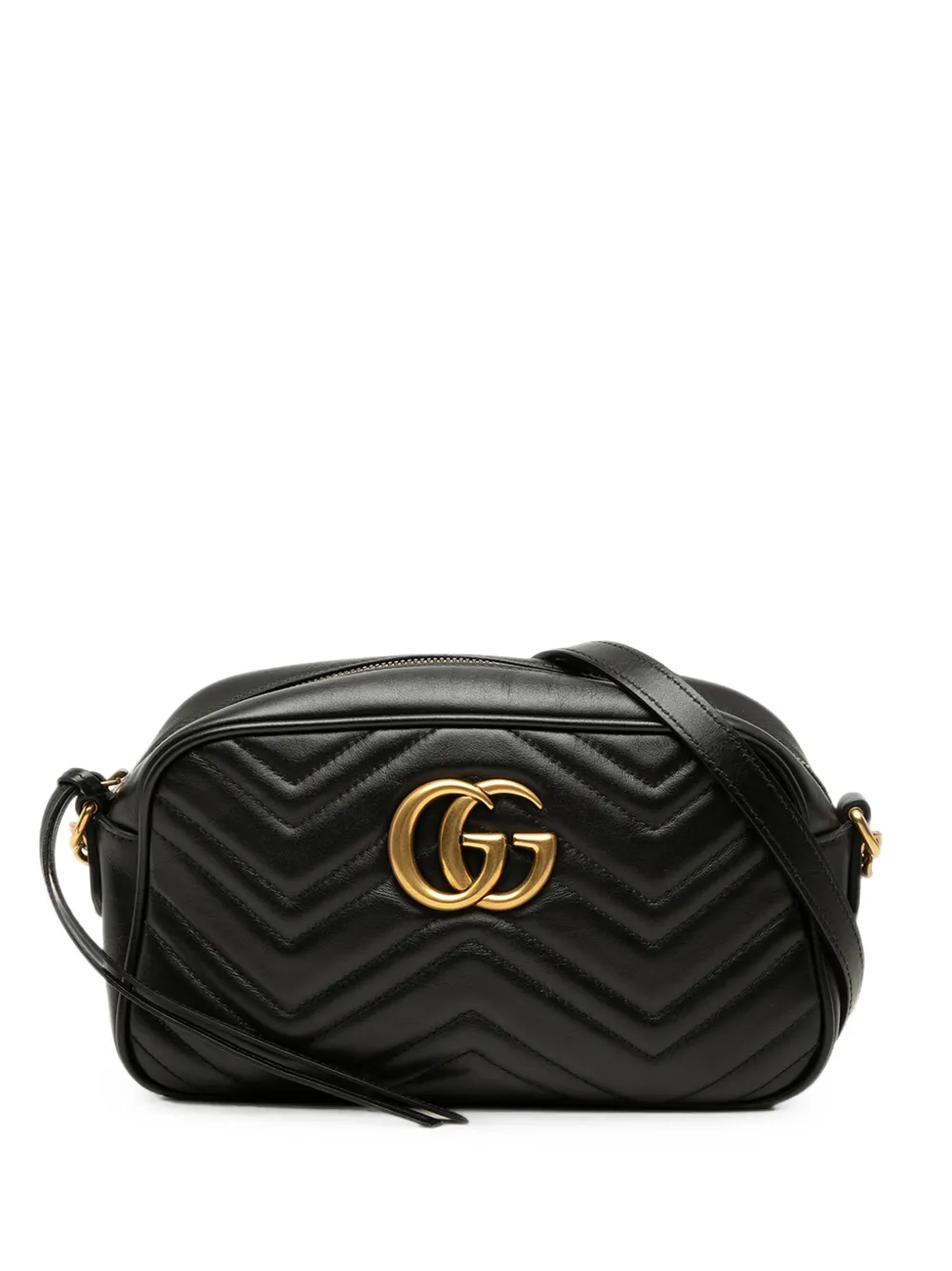 Gucci Pre-Owned 2016-2026 kleine GG Marmont Matelasse Umhängetasche - Schwarz