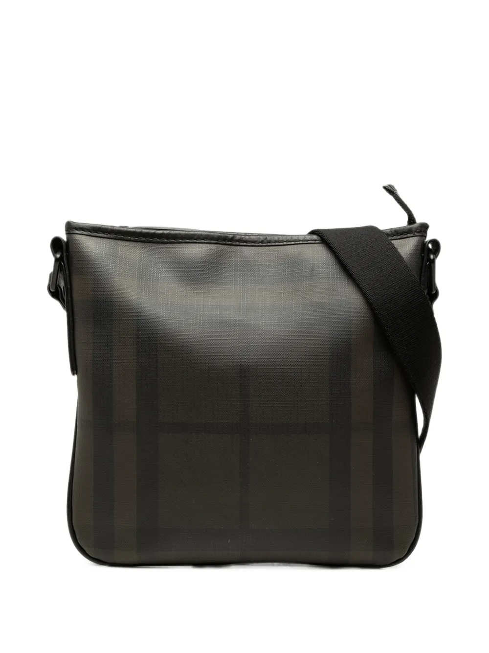 Burberry Pre-Owned 2000-2017 Smoke Check Coated Canvas Beckley crossbody bag Bruin
