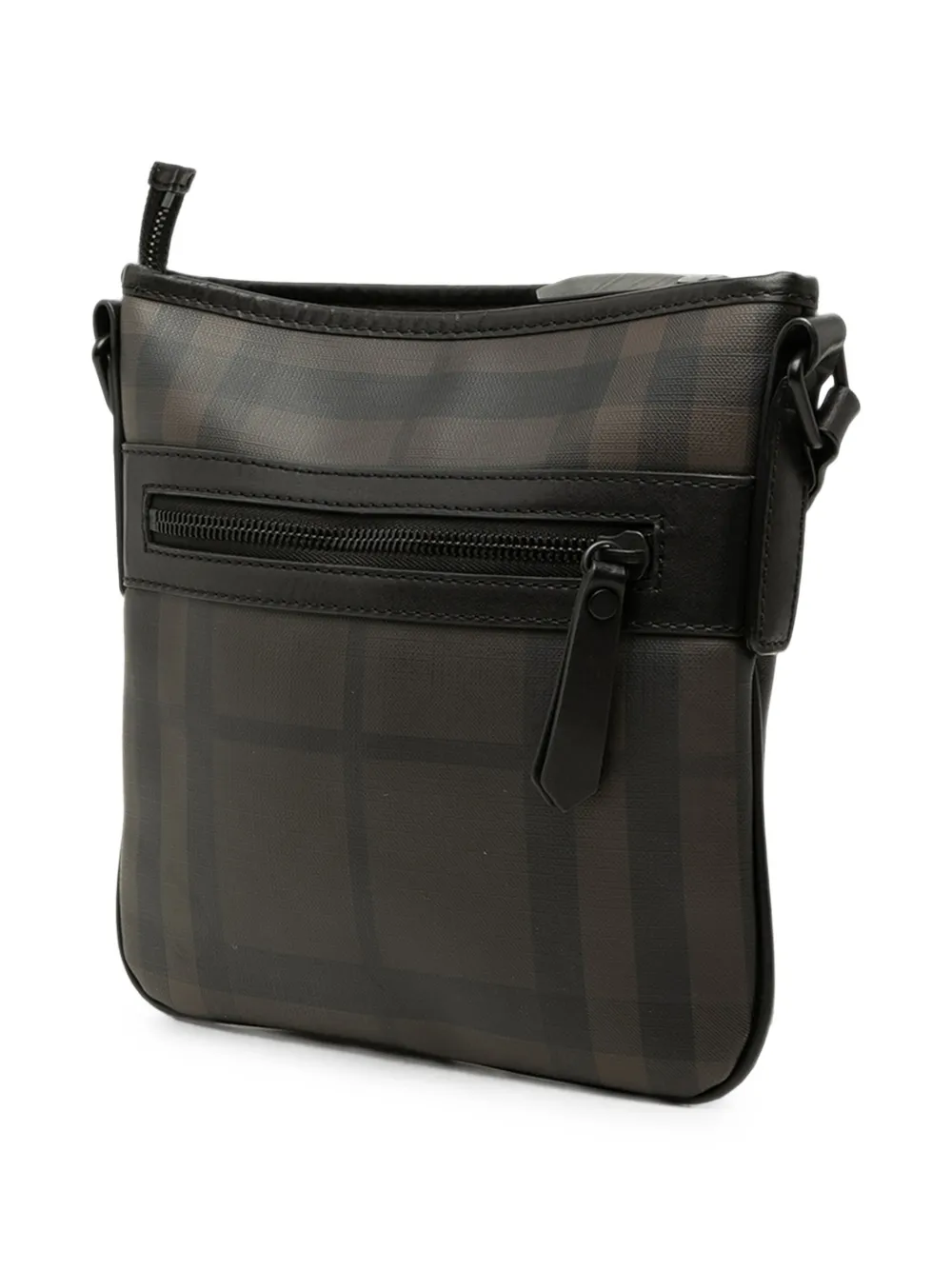 Burberry Pre-Owned 2000-2017 Smoke Check Coated Canvas Beckley crossbody bag Bruin