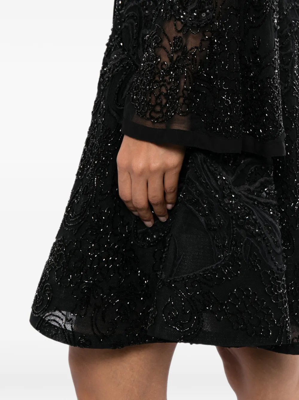 Elie Saab Tulen jurk Zwart