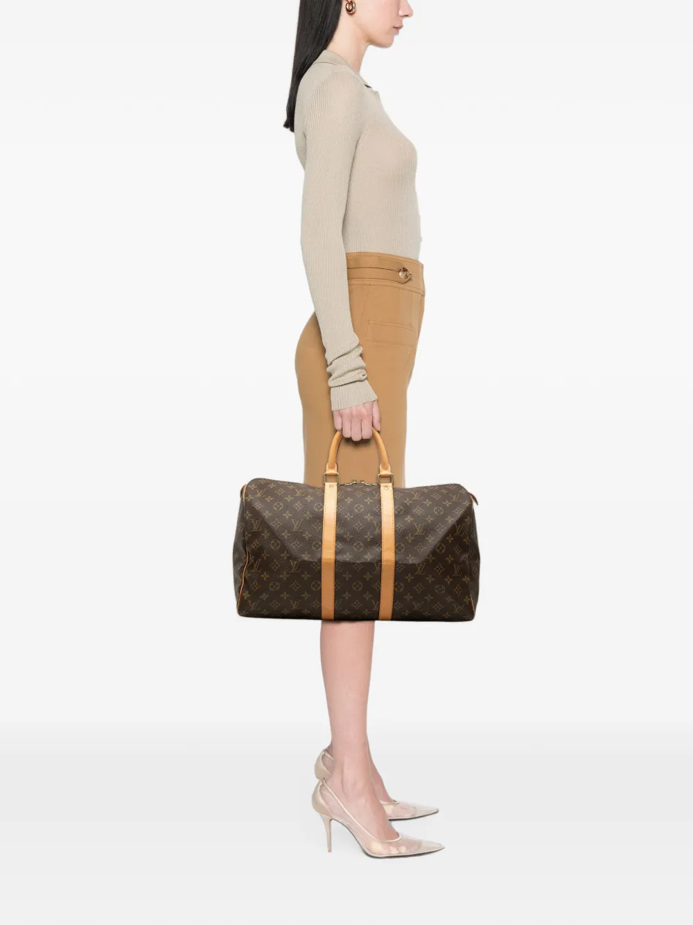 Louis Vuitton Pre-Owned 2002 Monogram Keepall 45 travel bag - Braun