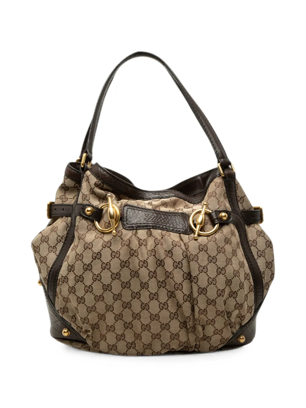 Gucci Pre-Owned 2000-2015 GG Canvas Jockey shoulder bag - Toni neutri