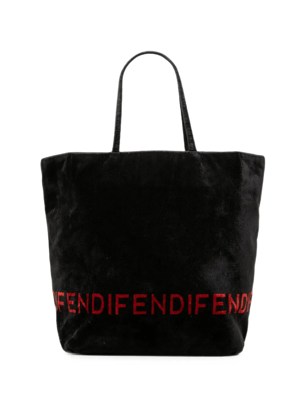Fendi Pre-Owned 20th Century Velour Logo tote bag - Nero