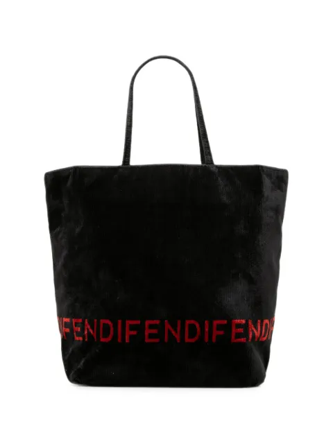 Fendi Pre-Owned 20th Century Velour Logo tote bag