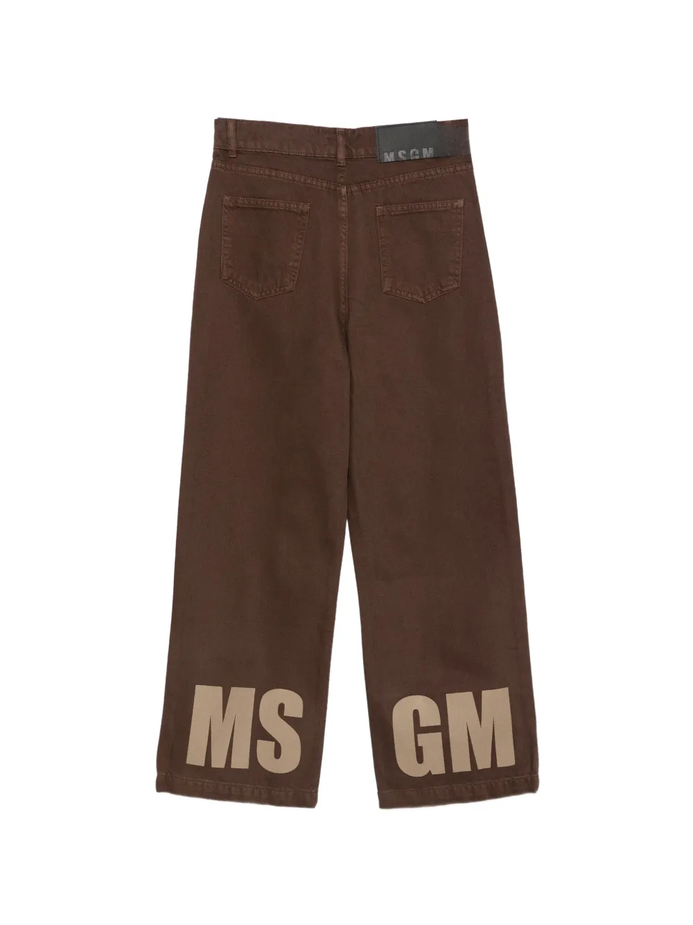 MSGM Kids Jeans met logoprint Bruin