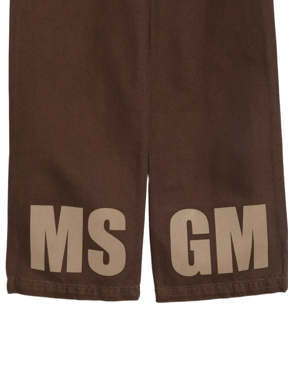 MSGM Kids Jeans met logoprint Bruin