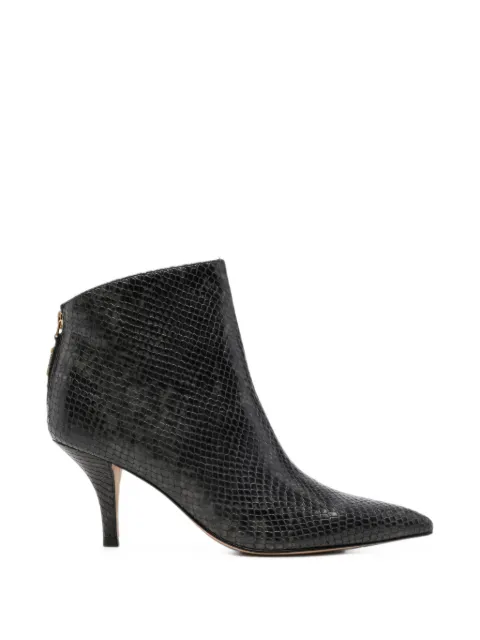 TWINSET snakeskin-effect pointed-toe ankle boots