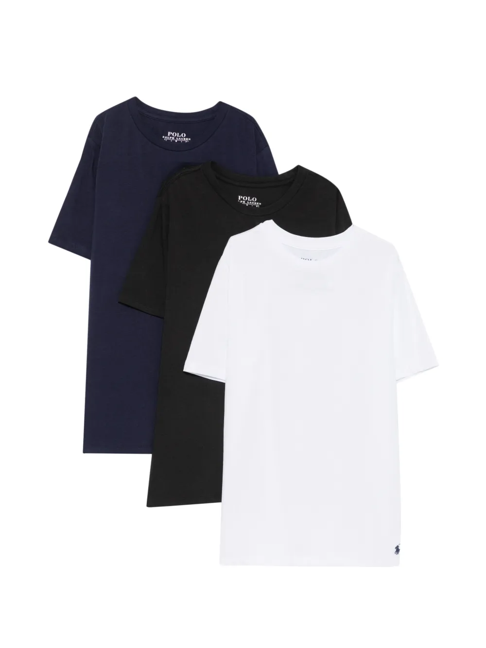 POLO RALPH LAUREN KIDS crew-neck T-shirts (set of three) Zwart