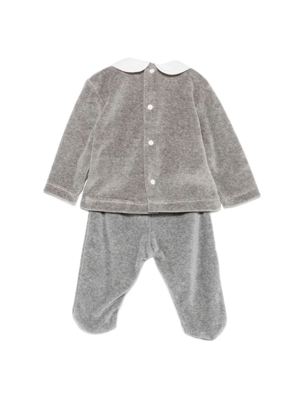 NANAN Velours pyjama met strikdetail Grijs
