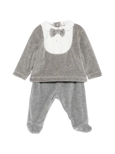 NANAN bow-detail velour pajamas