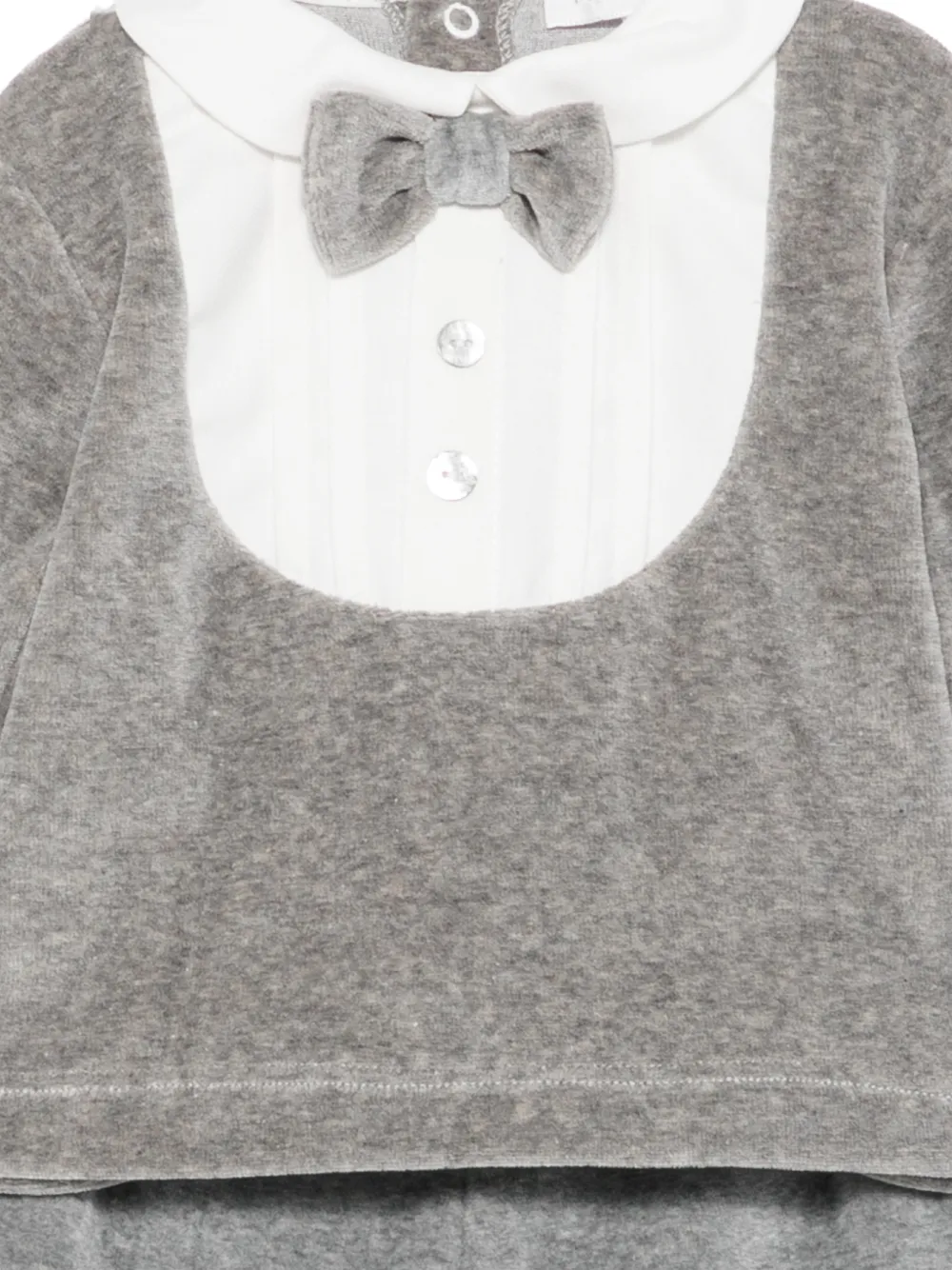 NANAN Velours pyjama met strikdetail Grijs