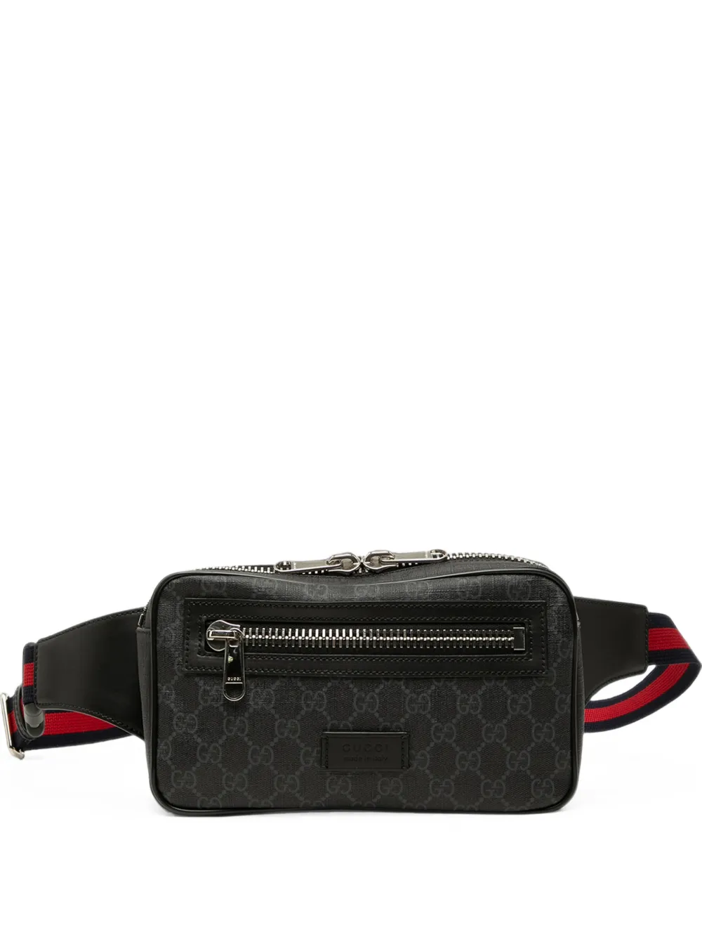 Gucci Pre-Owned Marsupio in tessuto GG Supreme con decorazione Web 2000-2015 - Nero