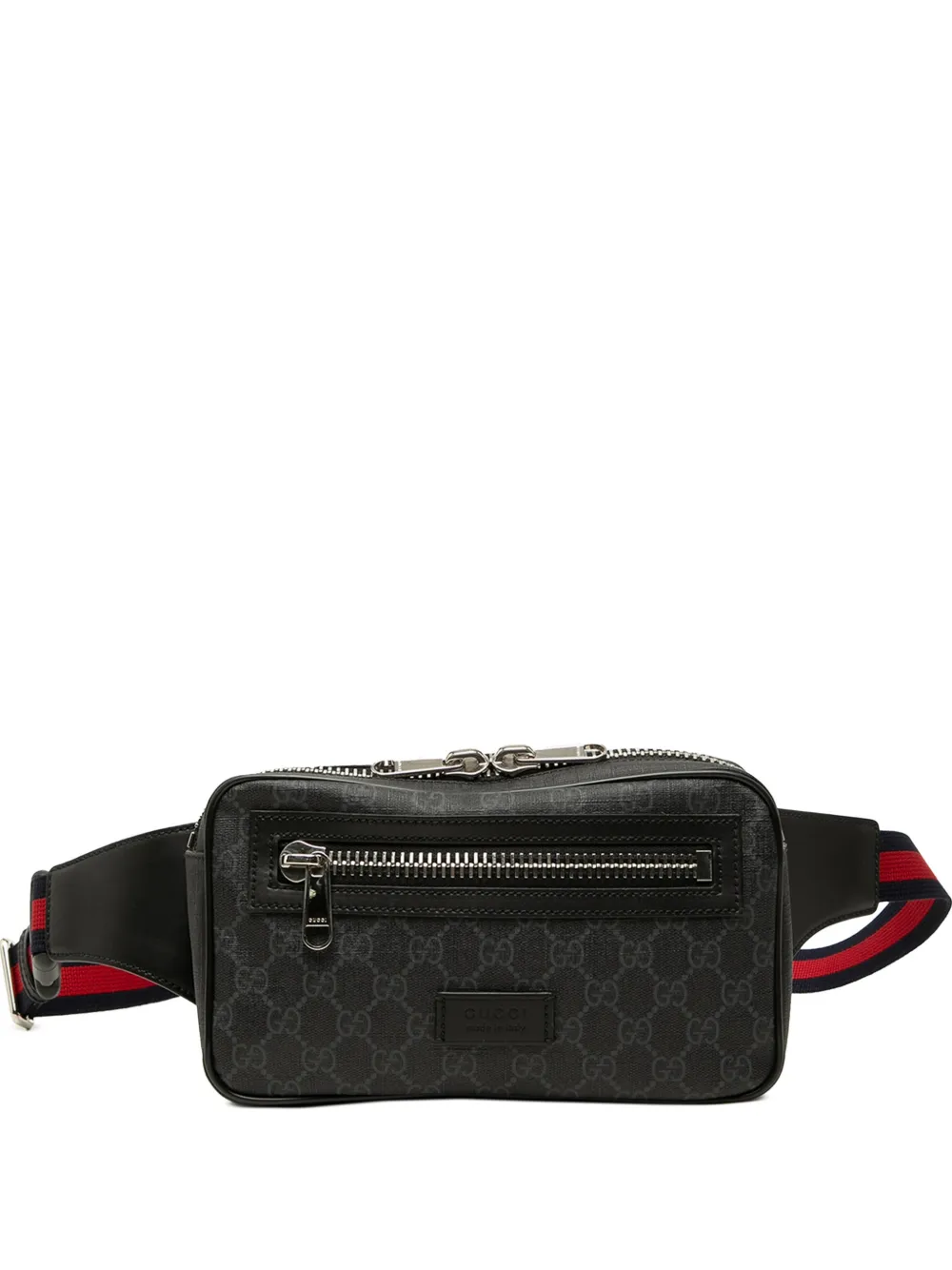 Gucci Pre-Owned Marsupio in tessuto GG Supreme con decorazione Web 2000-2015 - Nero