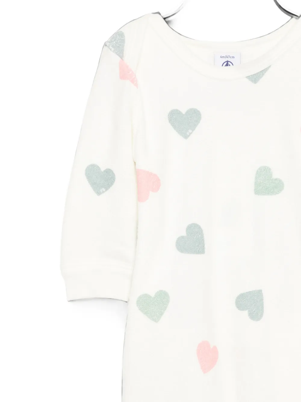 Petit Bateau Pyjama met hartprint Wit
