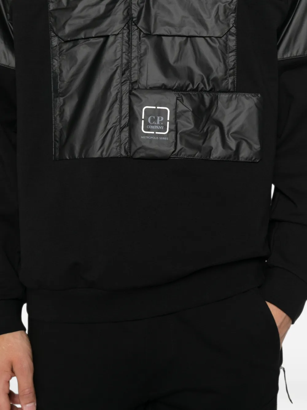 C.P. Company Metropolis Series trui met vlakken Zwart