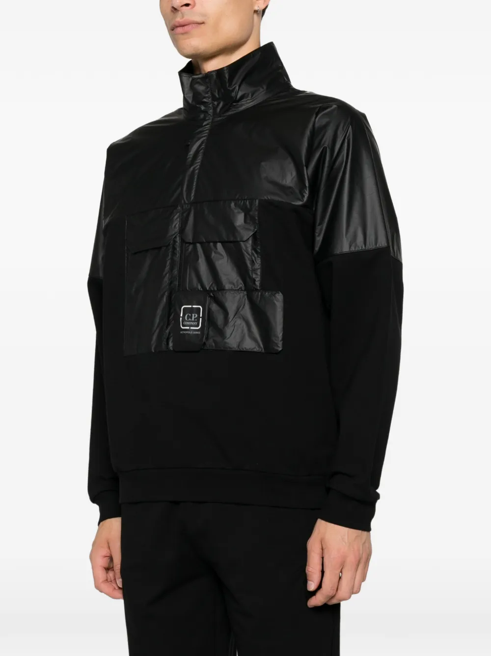 C.P. Company Metropolis Series trui met vlakken Zwart