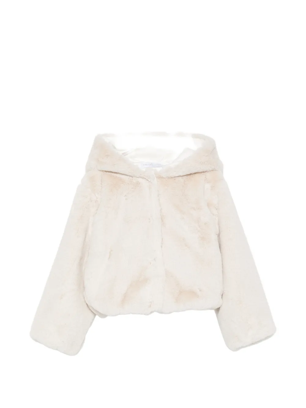 Colorichiari faux-fur hooded jacket - Toni neutri