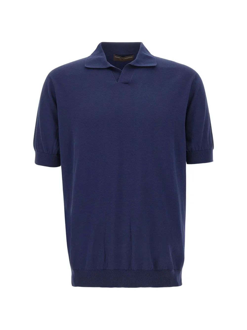 Filippo De Laurentiis buttonless V-opening T-shirt - Blau
