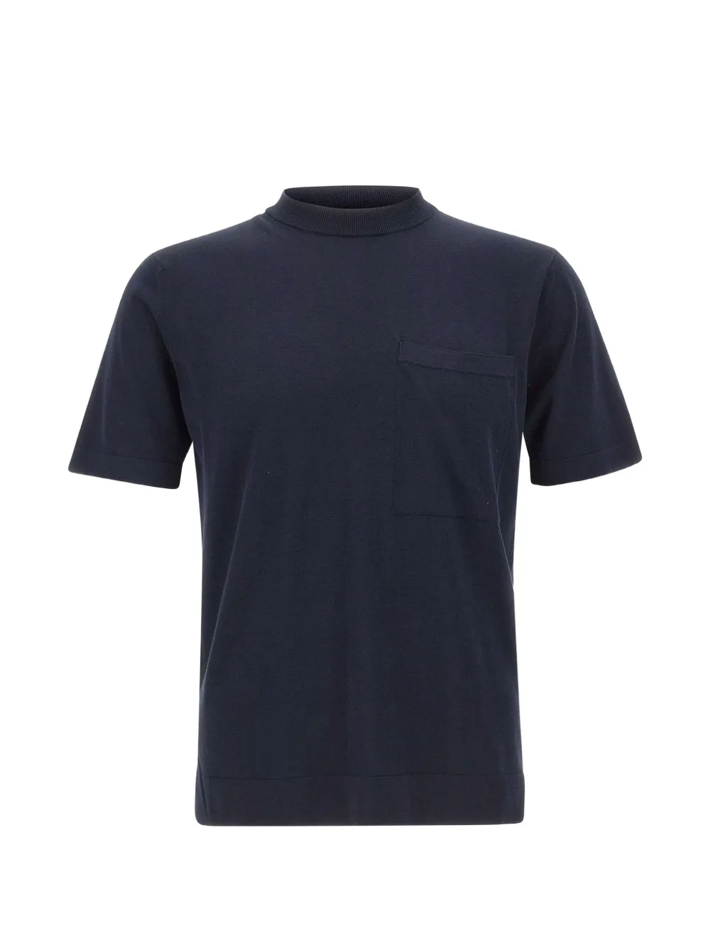 Filippo De Laurentiis Geripptes T-Shirt mit Brusttasche - Blau