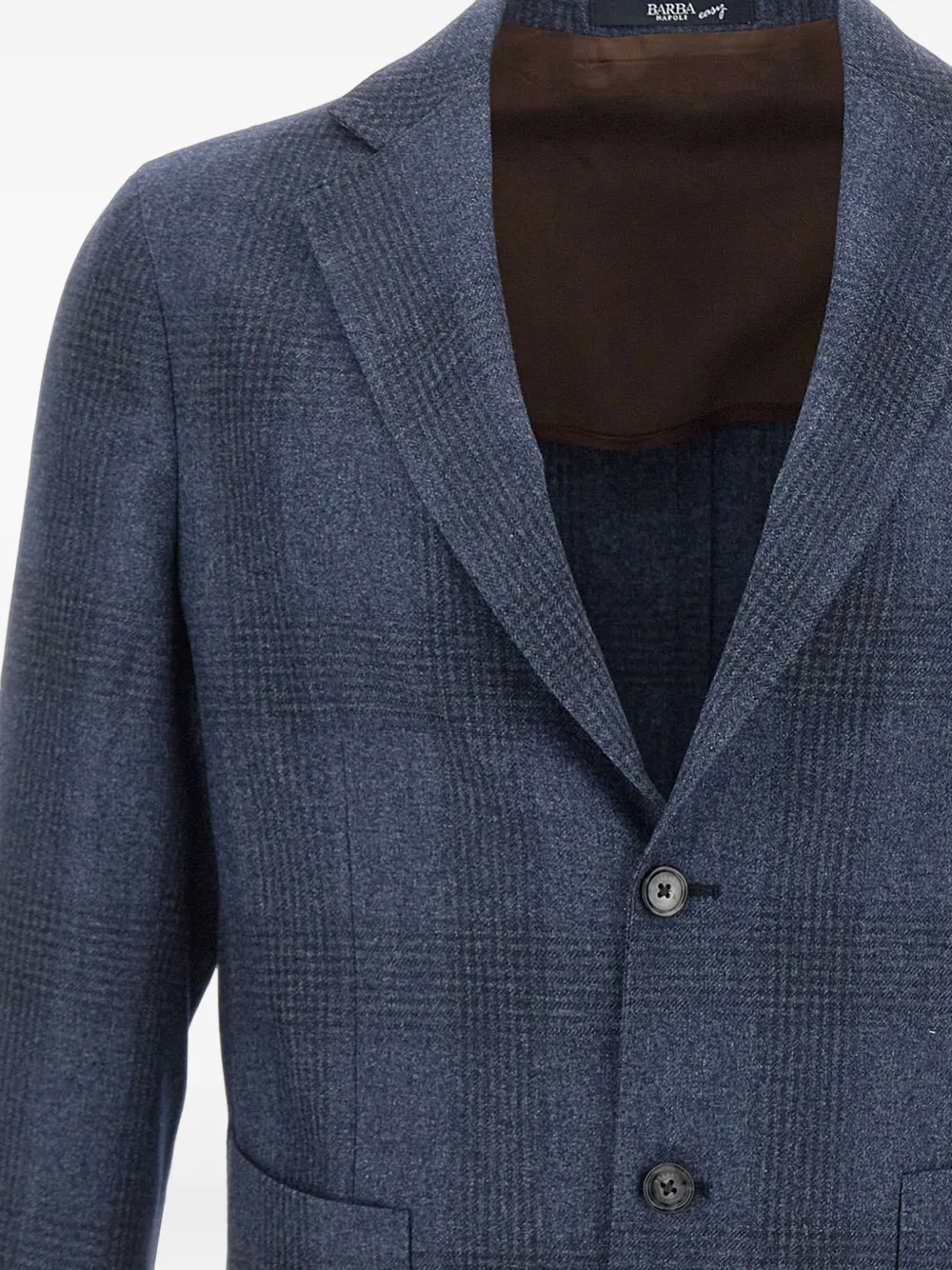 Barba Easy geruite blazer Blauw