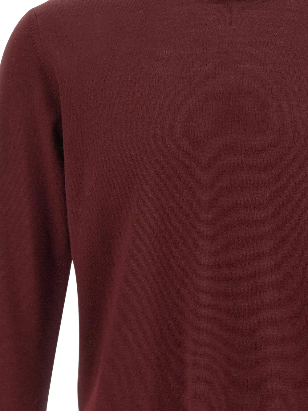 Kangra Trui met geribbelde afwerking en ronde hals Rood