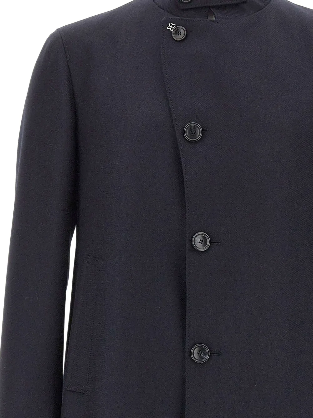 Tagliatore Gordon wollen jas met knopen Blauw