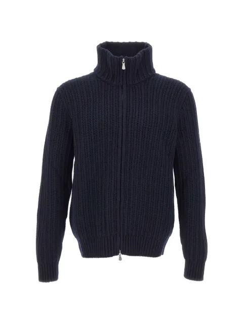 Gran Sasso ribbed-knit zip-up cardigan