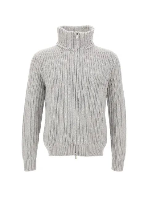 Gran Sasso ribbed-knit zip-up cardigan