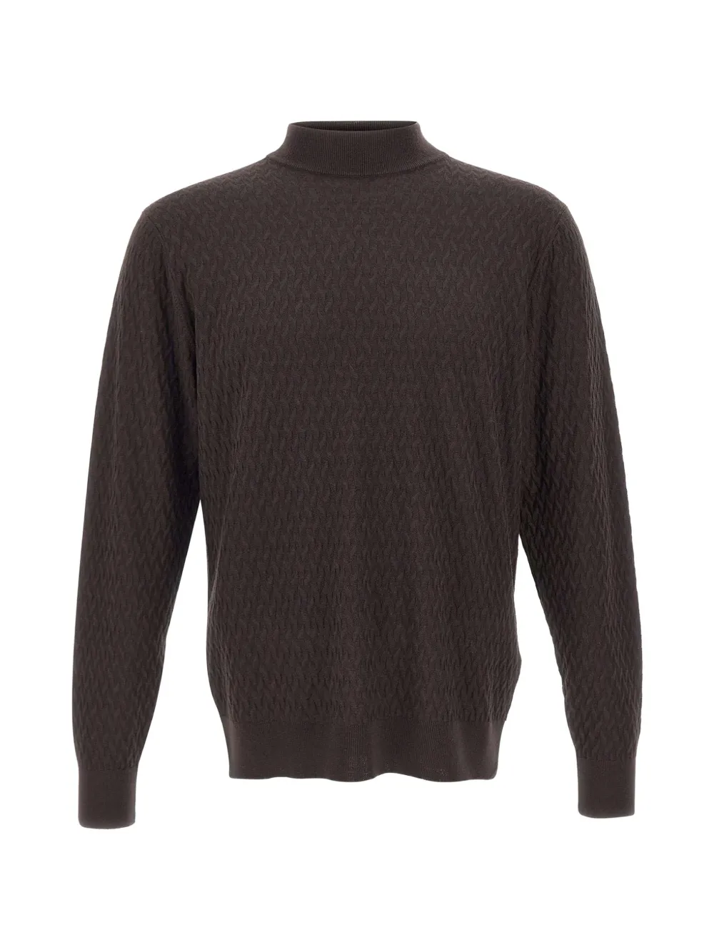 Filippo De Laurentiis textured-knit herringbone sweater - Marrone