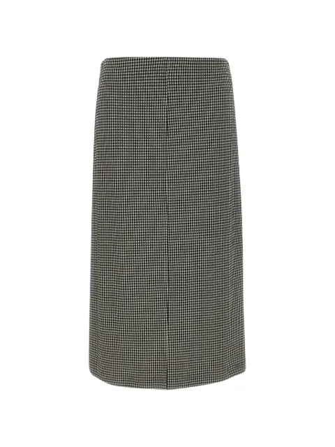 ELENA MIRÒ check-pattern straight-cut midi skirt