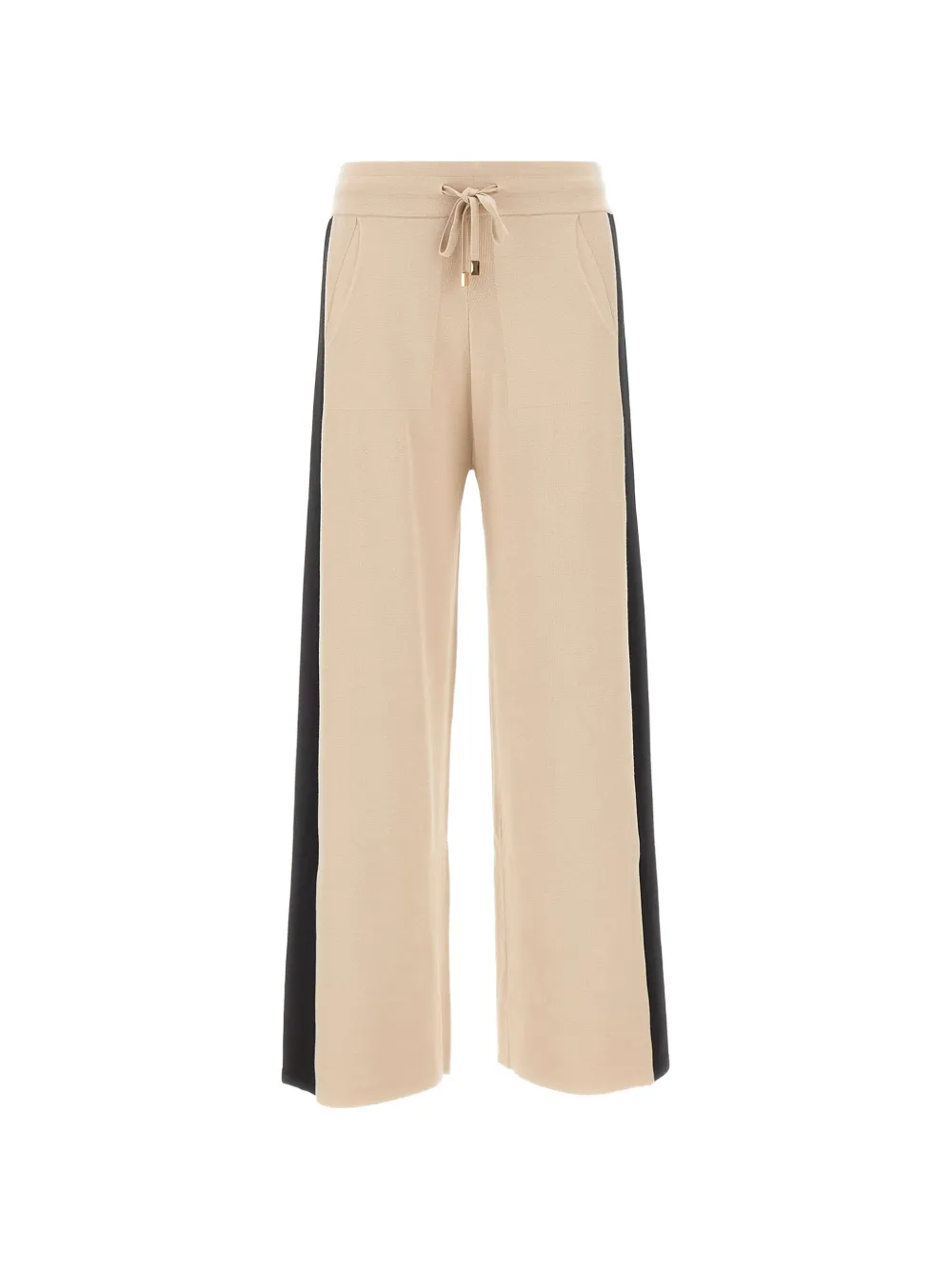 ELENA MIRÒ side-stripe wide-leg trousers - Toni neutri