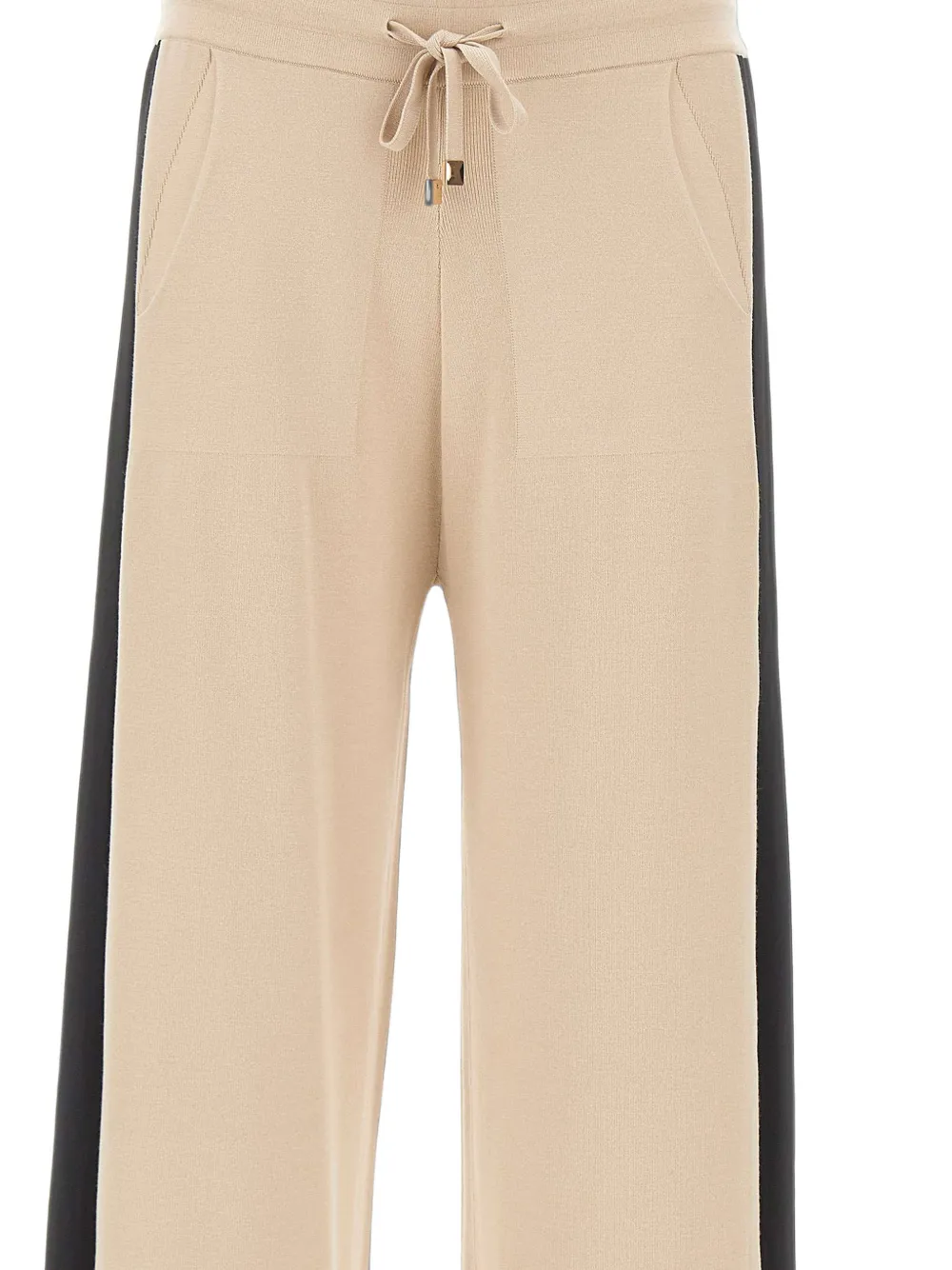 ELENA MIRÒ Broek met wijde pijpen Beige