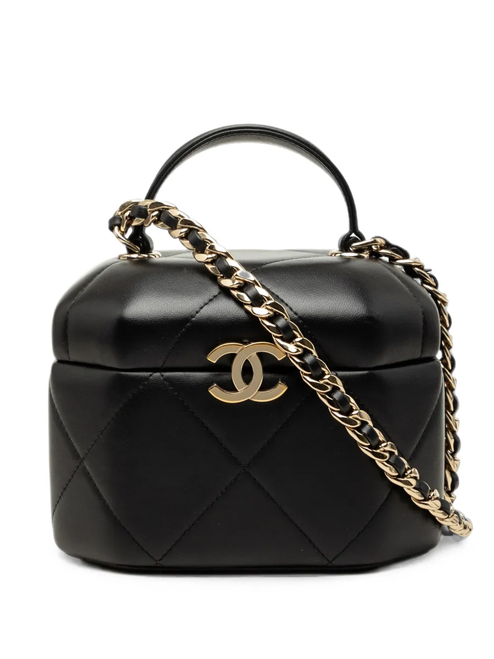 CHANEL Pre-Owned 2021-2026 Quilted Lambskin Vendome Case satchel - Schwarz