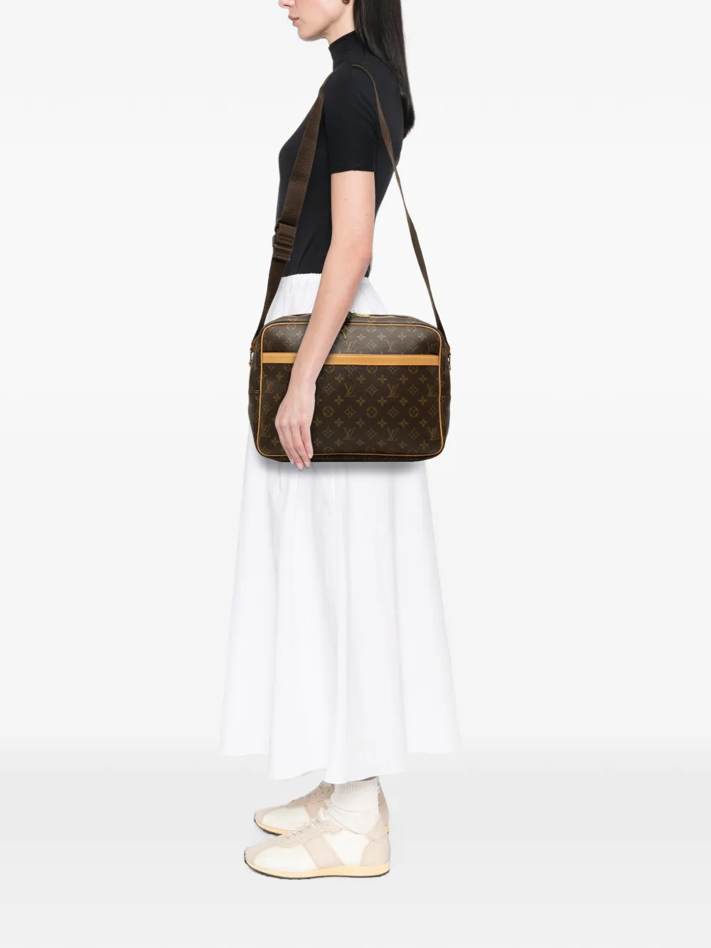 Louis Vuitton Pre-Owned 2001 Monogram Reporter GM crossbody bag - Marrone