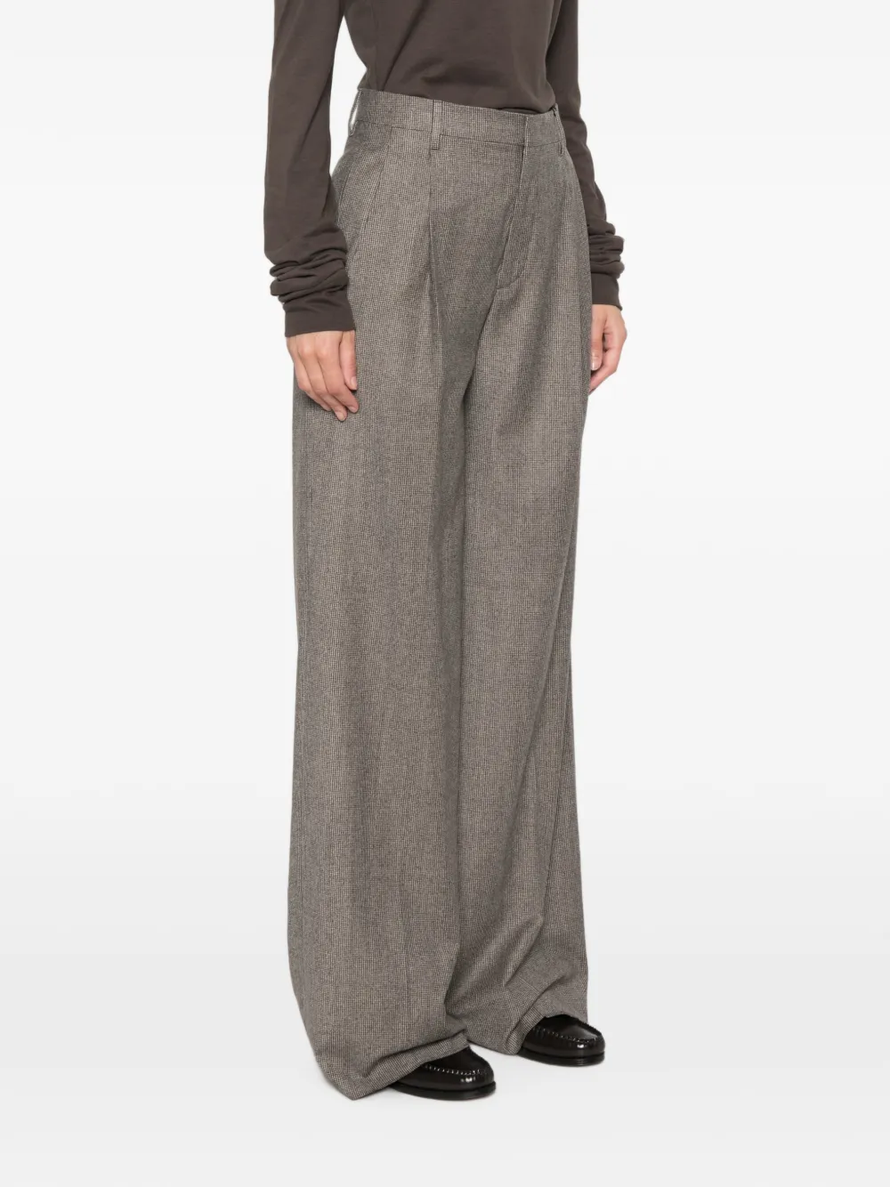 Tagliatore Broek met wijde pijpen Bruin