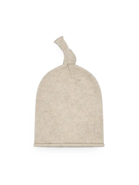 NANAN knot-detail embroidered-logo beanie hat
