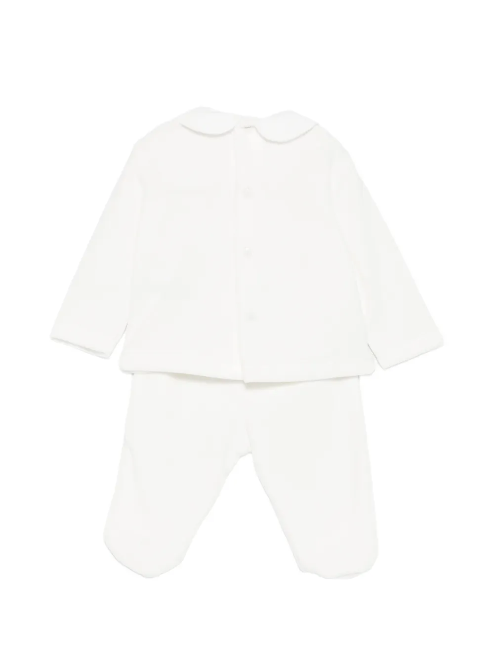 NANAN Geplooide pyjama met strikdetail Wit