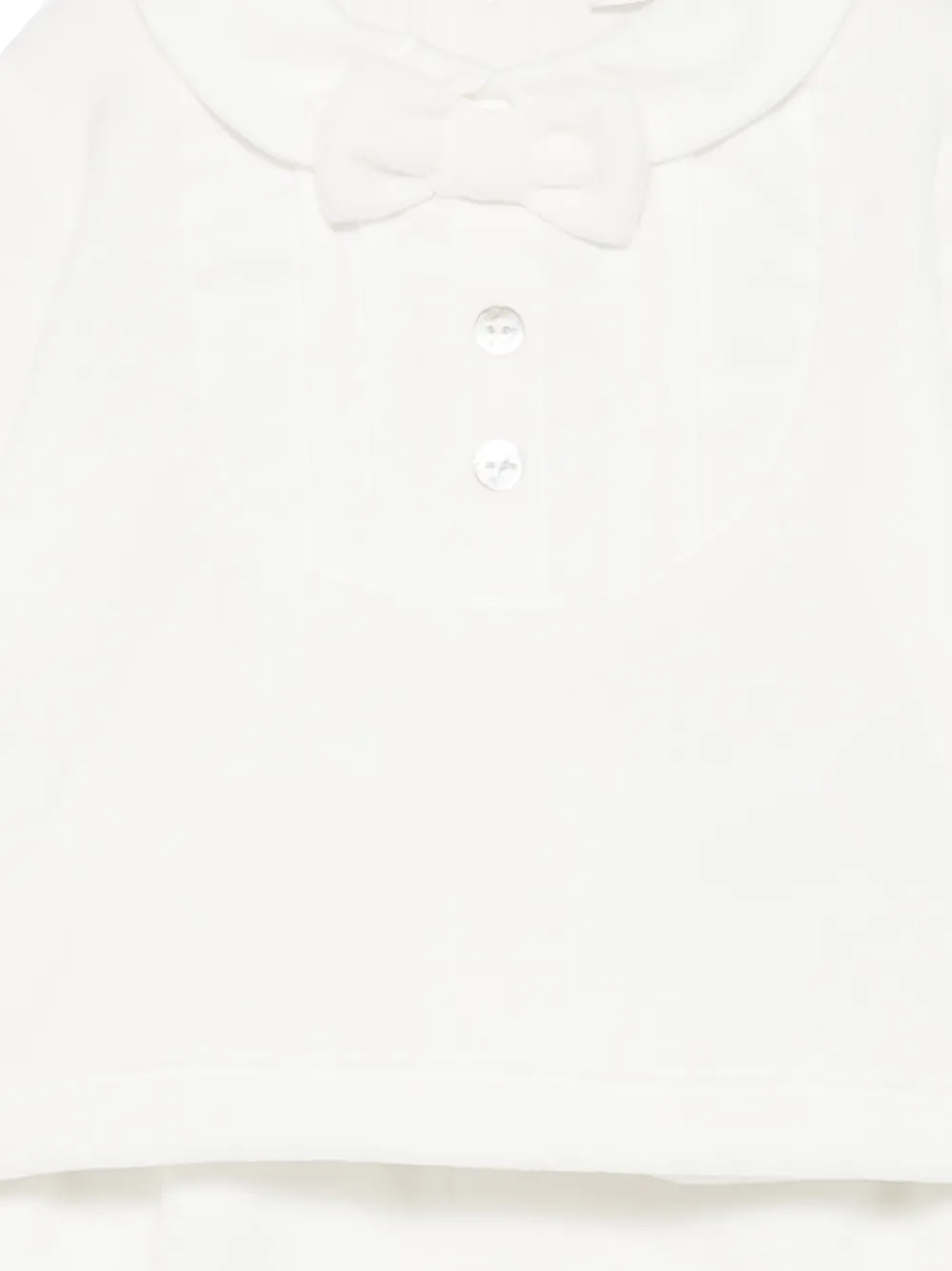 NANAN Geplooide pyjama met strikdetail Wit