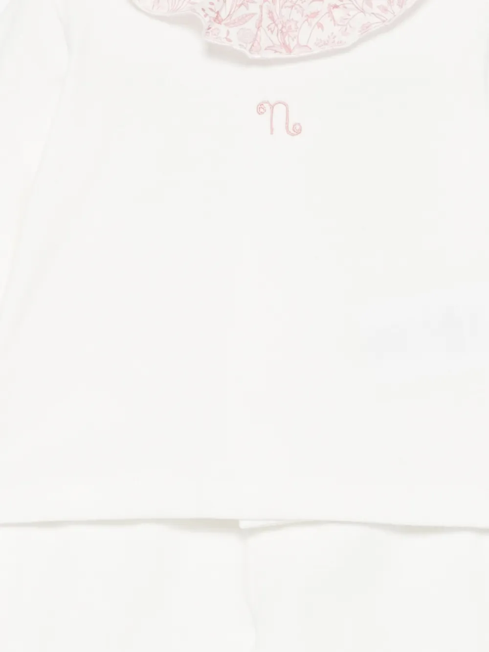 NANAN Pyjama met bloemen-print en ruches Wit