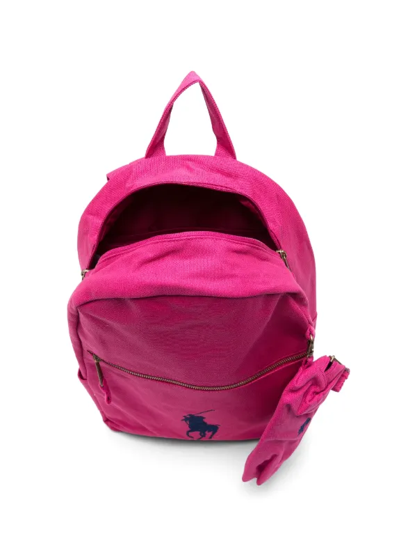Polo Ralph Lauren Pony-motif Backpack | Pink | FARFETCH AE