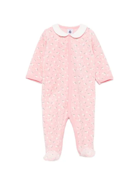 Petit Bateau pijamas con estampado floral y cuello Peter Pan