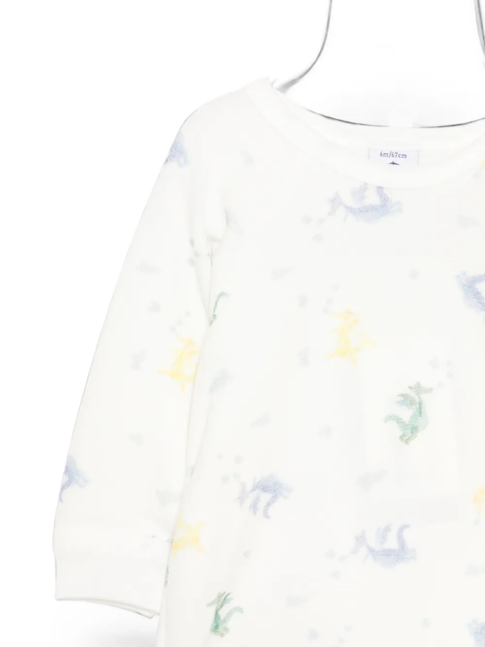 Petit Bateau Pyjama met dinosaurus-print Wit