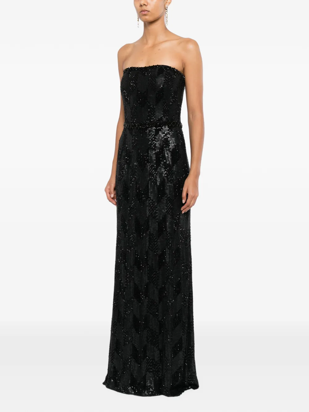Jenny Packham Avondjurk met pailletten Zwart