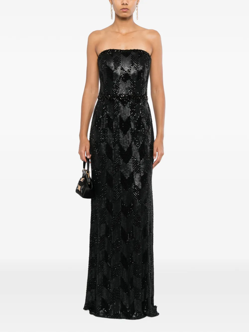 Jenny Packham Avondjurk met pailletten Zwart