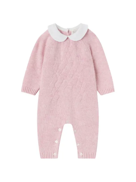 NANAN cable-knit peter pan collar romper
